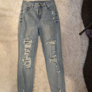 American Eagle Curvy Hi-Rise Jegging Crop Jeans 0